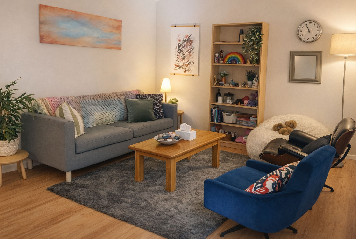 Riverstone Counselling office in Murrumbateman – Calm and welcoming therapy room